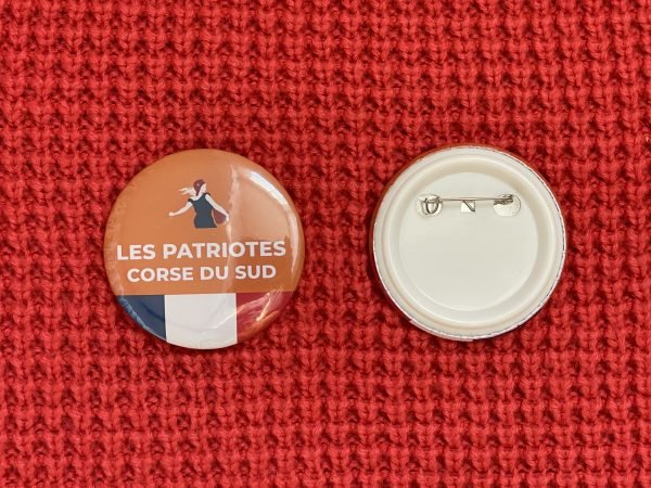 Lot de 8 Badges "Les Patriotes Corse-du-Sud"