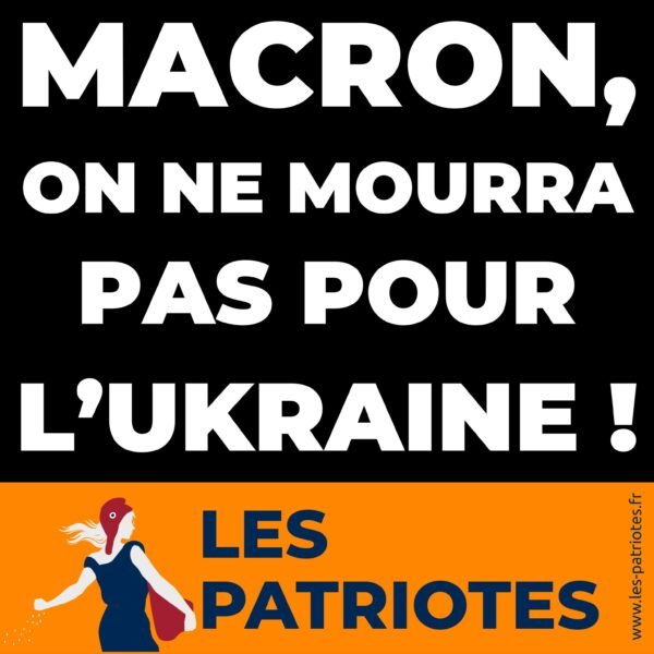 Lot de 100 autocollants "Macron on ne mourra pas pour l'Ukraine"