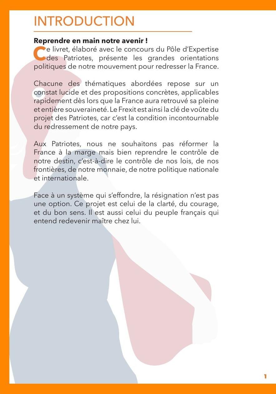 Projet pour la France, page 2