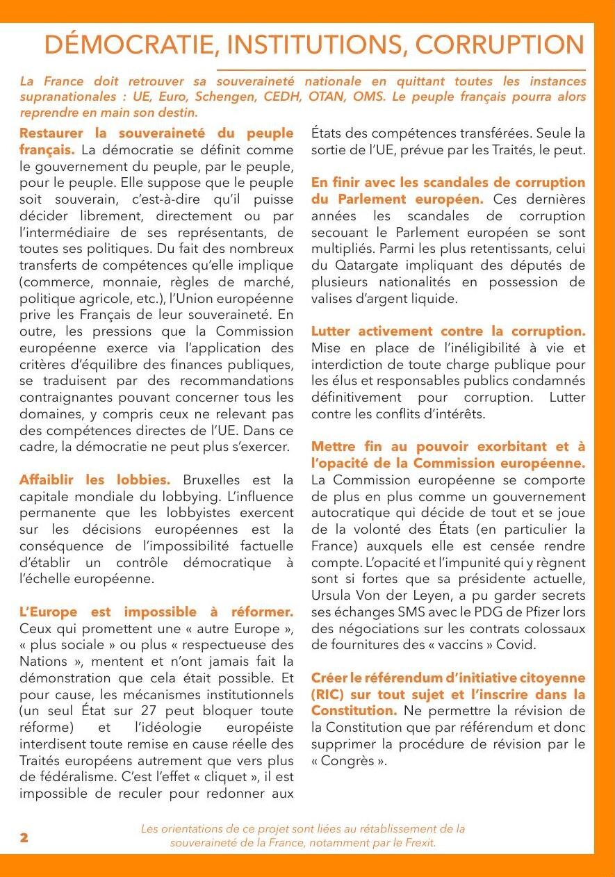 Projet pour la France, page 3