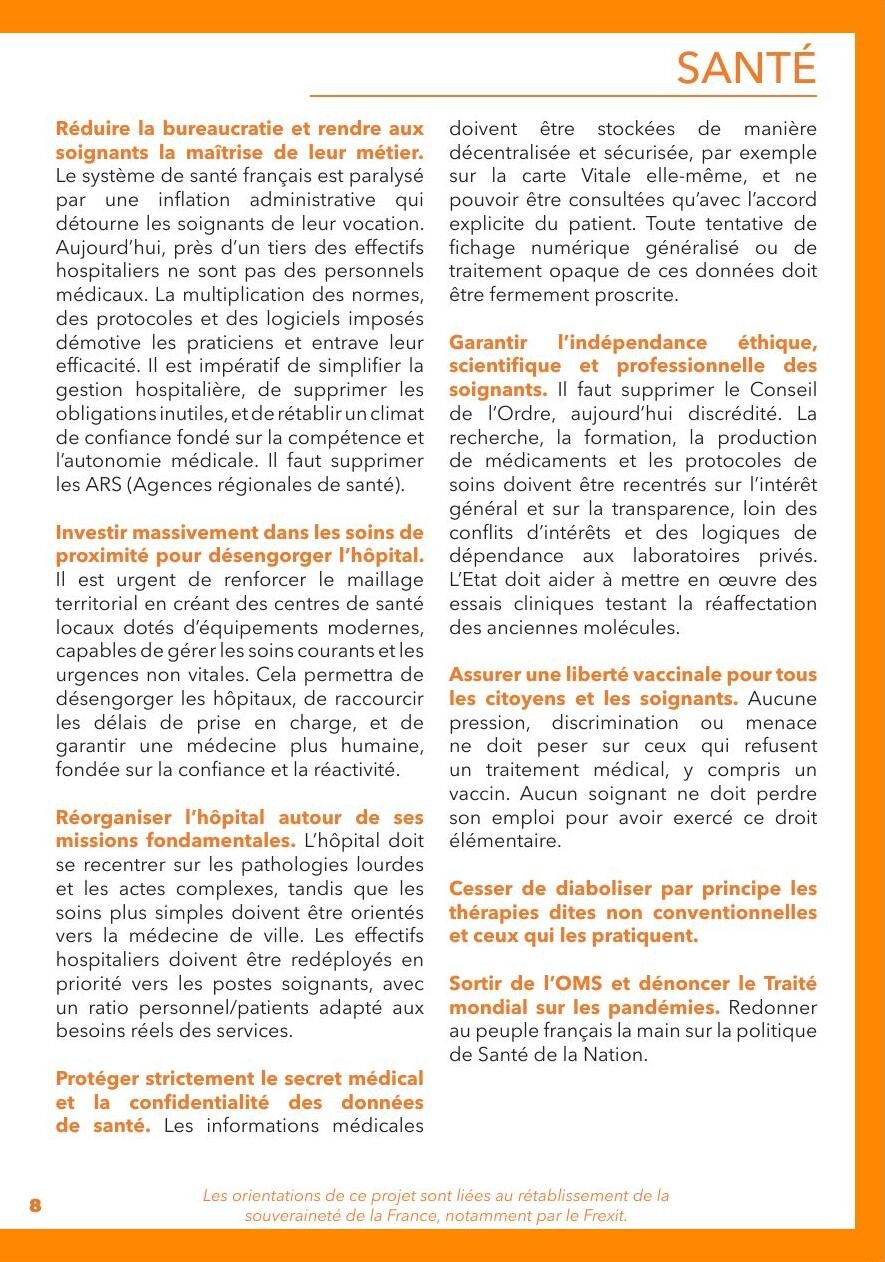 Projet pour la France, page 9