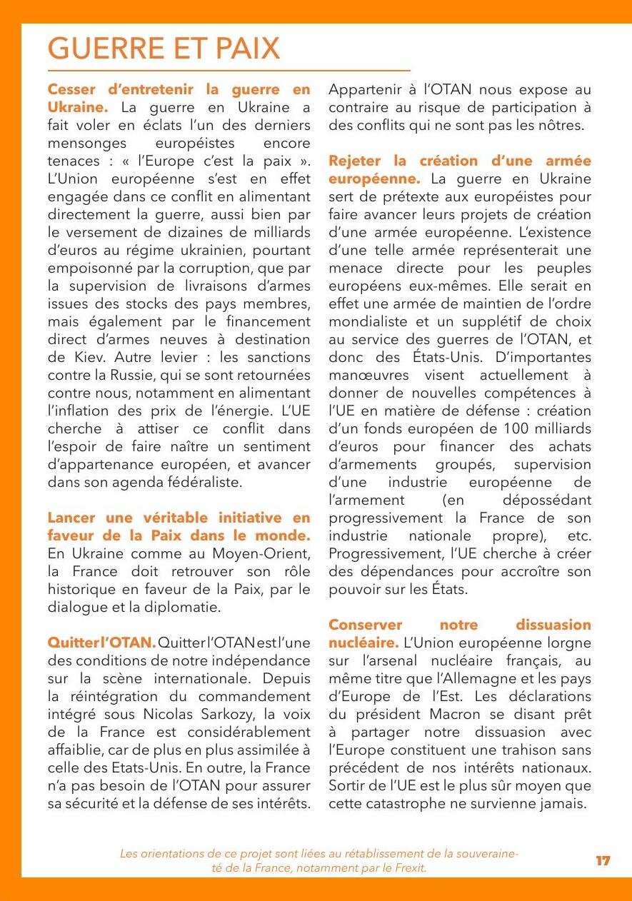 Projet pour la France, page 18